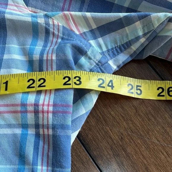Vineyard Vines Performance Classic Fit Tucker shirt Light Blue plaid Men’s L - Picture 5 of 10